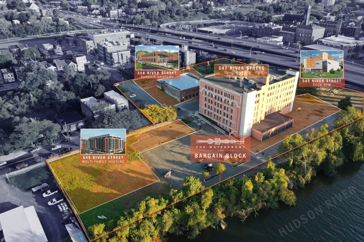The “Bargain Block” Announced at First Columbia’s Waterfront District Troy NY